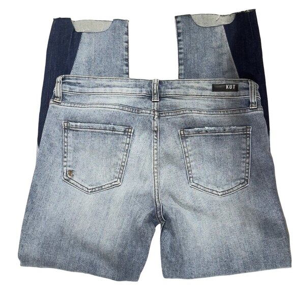 KUT from the KLOTH FARRAH Baby Bootcut Women's Jeans Dark Wash Stretch Size 12 - Picture 2 of 11